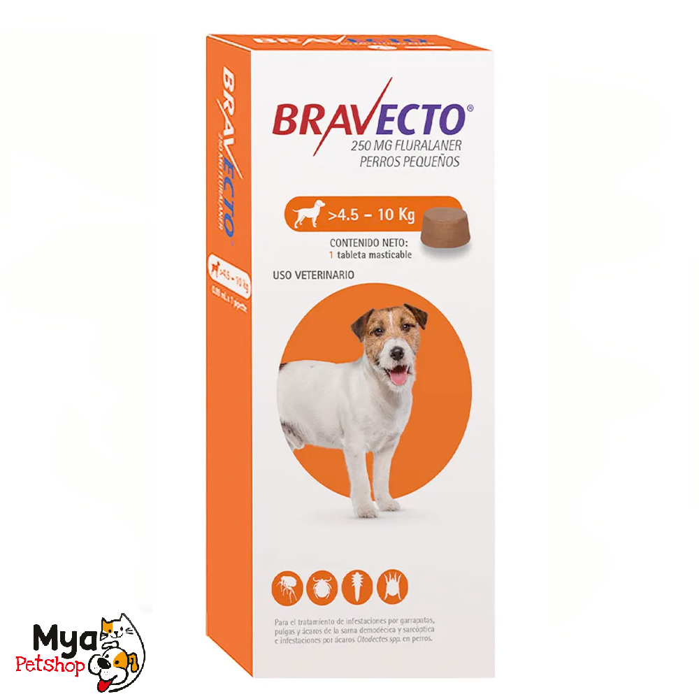 Bravecto | 4.5 a 10 kg | 250 mg | 1 tableta