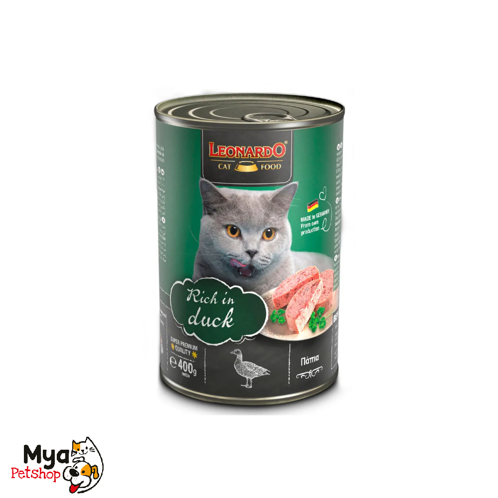 Leonardo Alimento Húmedo Cat Lata Reich An Ente (Pato) 400 gr