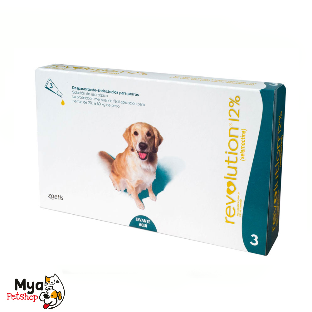 Zoetis | Revolution 12% | 3 Pipetas 20 a 40 kg | 2 ml