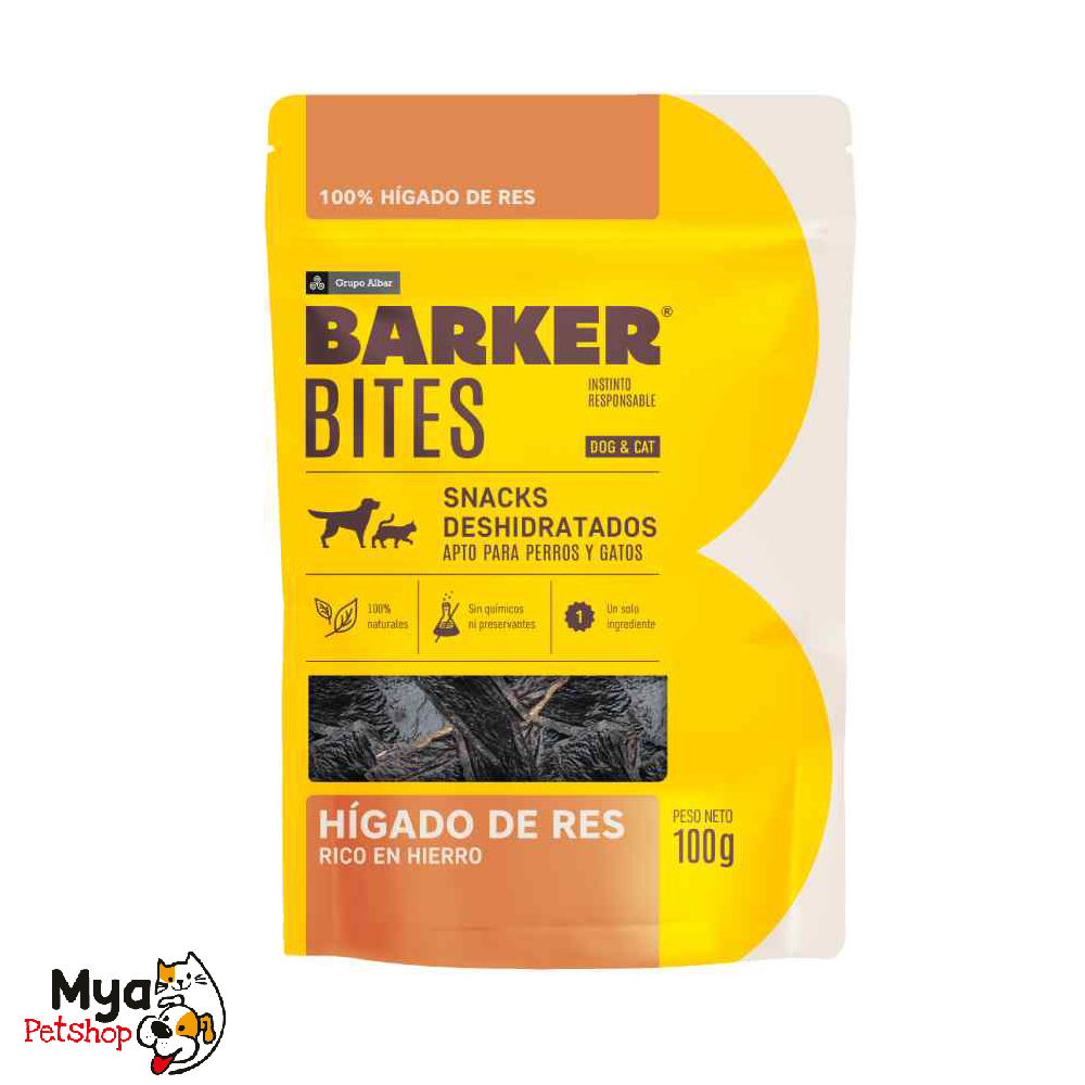 Barker Bites Hígado De Res 100gr