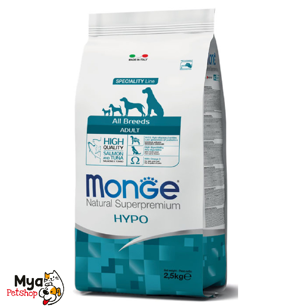 Monge Perro Adulto Hipoalergénico – Todas las Razas – Salmón y Atún 2.5kg