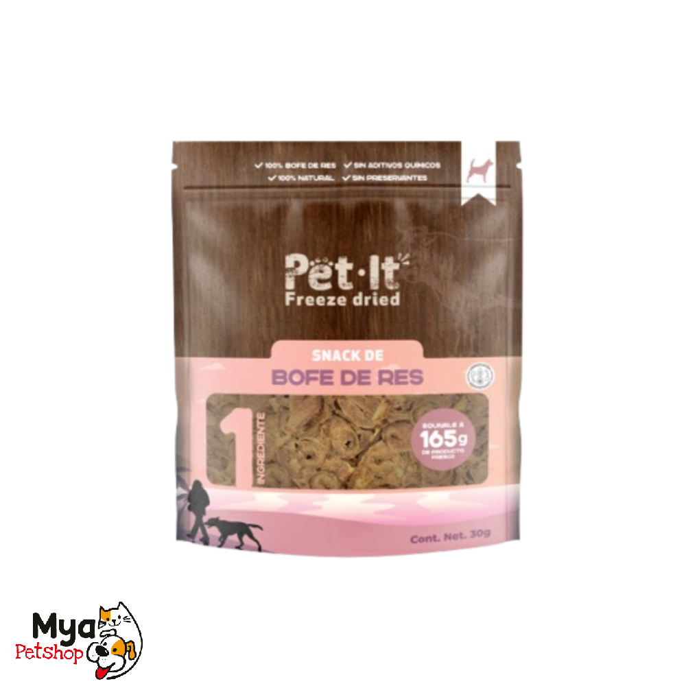 Pet It Snack Liofilizado Bofe De Res 30Gr