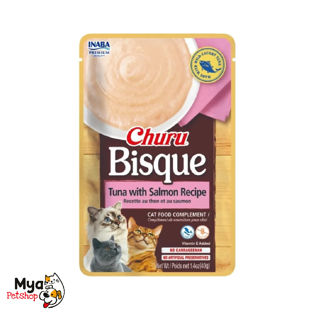Churu Bisque Gatos Atun con Salmon 40 gr - Snack para gato