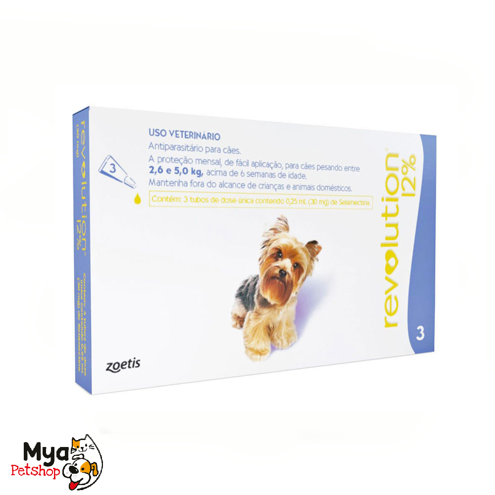 Zoetis | Revolution 12% | 3 Pipetas 2.6 a 5 kg | 0.25 ml