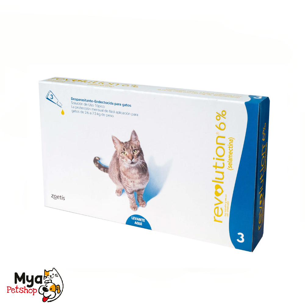 Zoetis | Revolution 6% | 3 Pipetas 2.6 a 7.5 kg | 0.75 ml - Azul