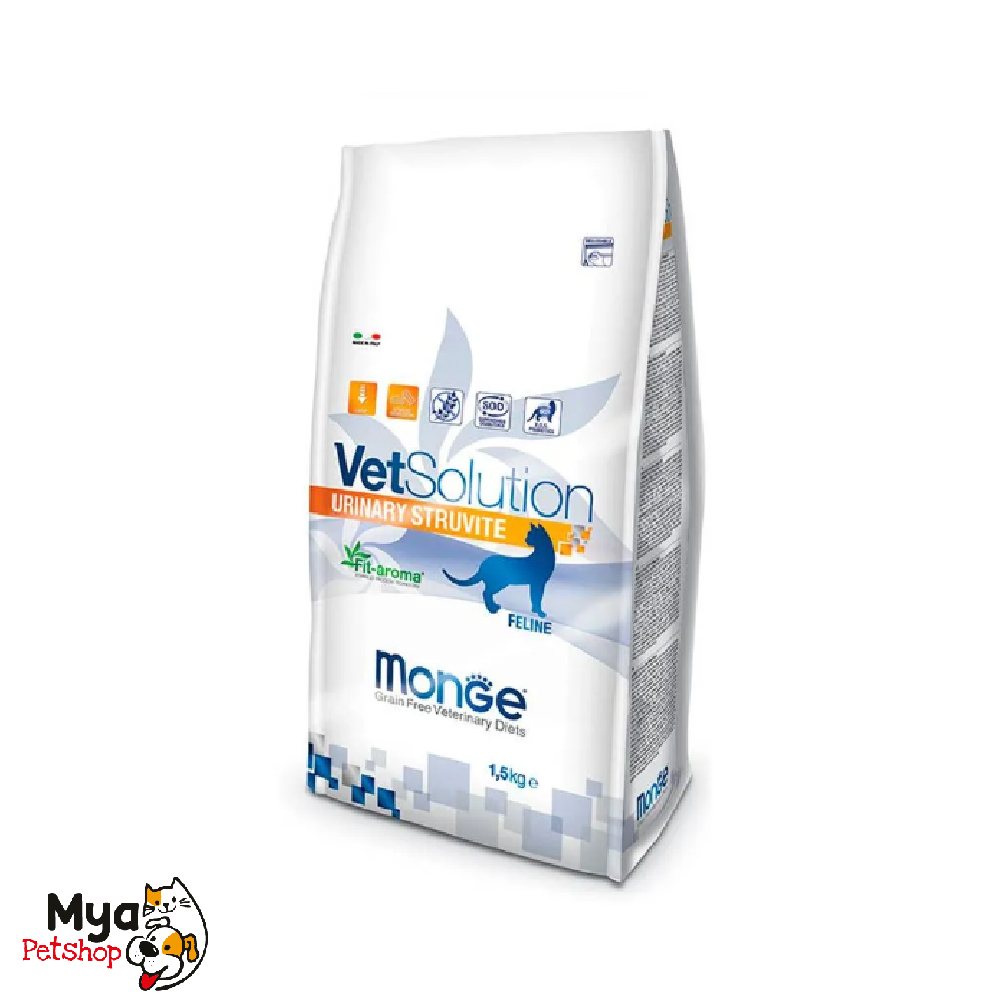 Alimento seco Gato Monge Vet Solution Feline Urinary Struvite 1.5 kg - Estruvita Urinaria