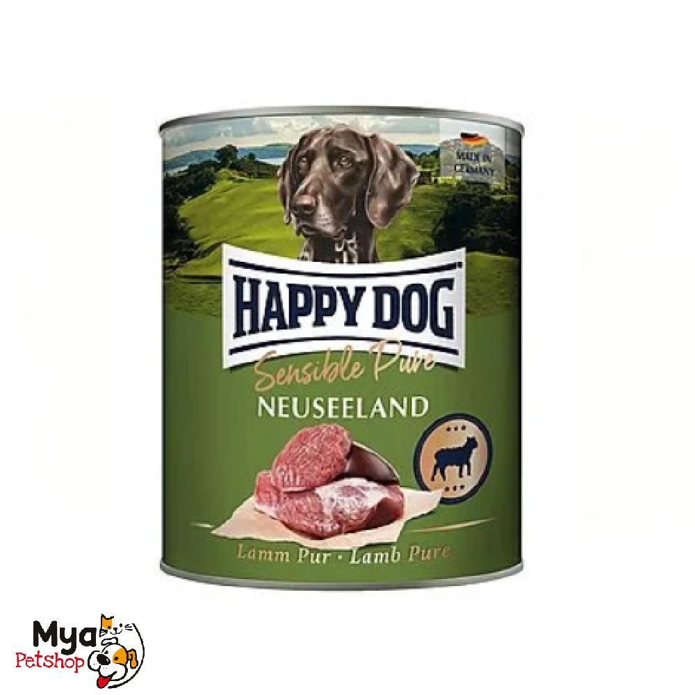 Lata Happy Dog Neuseeland 800gr Puro Cordero (Lamm Pur)